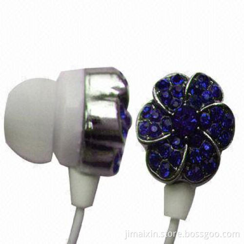 Fashionable earphones with 1.2m cord length, CE and FCC certified, 3.5mm stereo plug